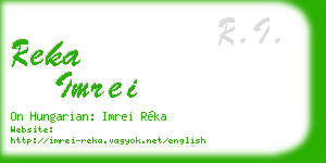 reka imrei business card
